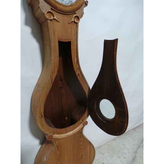 Swedish Natural Wood Mora Clock For Sale - Image 10 of 10