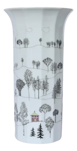 Early Tapio Wirkkala "Winter Journey" Tall White Porcelain Vase
