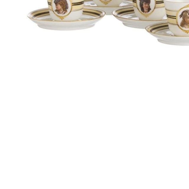 European Porcelain Coffee Cups, Set of 8 For Sale - Image 3 of 6