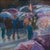 2010s Brussels Excursion, ca. 2011 by Naum Katsenelson | Watercolor on paper People with umbrellas in a city setting. For Sale - Image 5 of 5