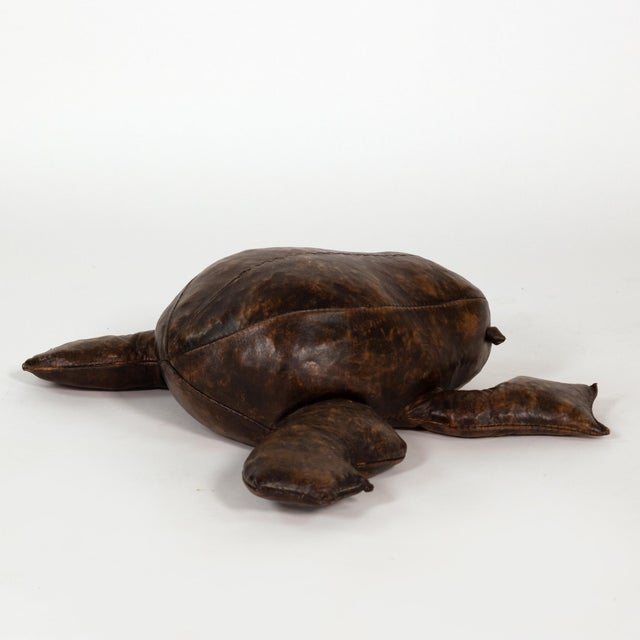 1960s Leather Frog Footstool in the Manner of Dimitri Omersa For Sale - Image 5 of 9