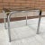 Nice chrome brass waterfall style side, end, or small coffee table, with beveled glass inset, manner of Widdicomb for...