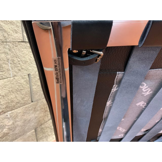 Black Set of Barcelona Lounge Chair and Ottoman by Ludwig Mies van der Rohe for Knoll Inc. / Knoll International, 2011 For Sale - Image 8 of 11