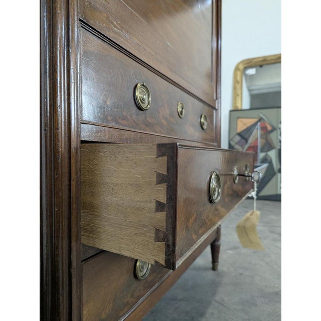 Guillotine-Fronted Secretary by F. Trapet, Early 19th Century For Sale - Image 11 of 12