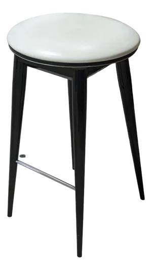White Stool in Leather