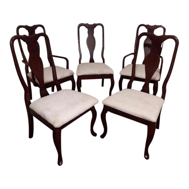 Late 20th Century Stickley Style Queen Anne Mahogany Dining Room Chairs