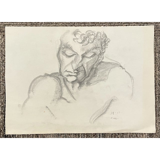 Portraiture 1967 Neil Meitzler Portrait of Jeff For Sale - Image 3 of 3