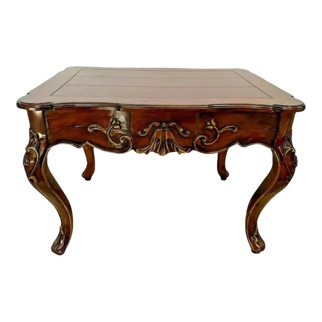 1950s Hekman Furniture Table Rectangle French Country Dark Walnut Finish For Sale