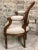Beige Louis XVI Style Carved Walnut Armchair with Beige Upholstery For Sale - Image 8 of 11