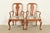 Baker Furniture Queen Anne Carved Walnut Armchairs or Dining Captain Chairs, Pair For Sale - Image 15 of 15