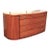 1990s Doimo Italian Modern Curved Cherry Credenza Dresser With Mirror For Sale