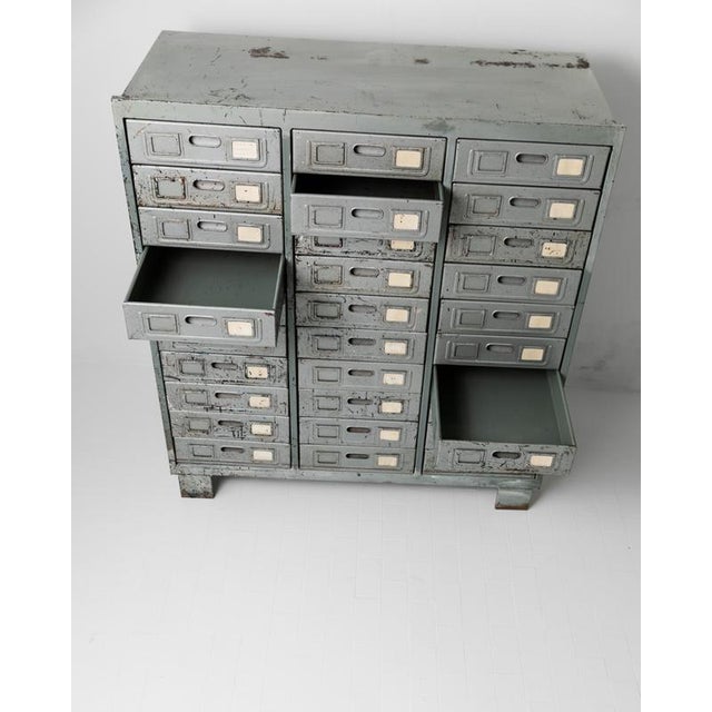 Vintage Industrial Metal Drawer Cabinet, 1960s For Sale - Image 11 of 17