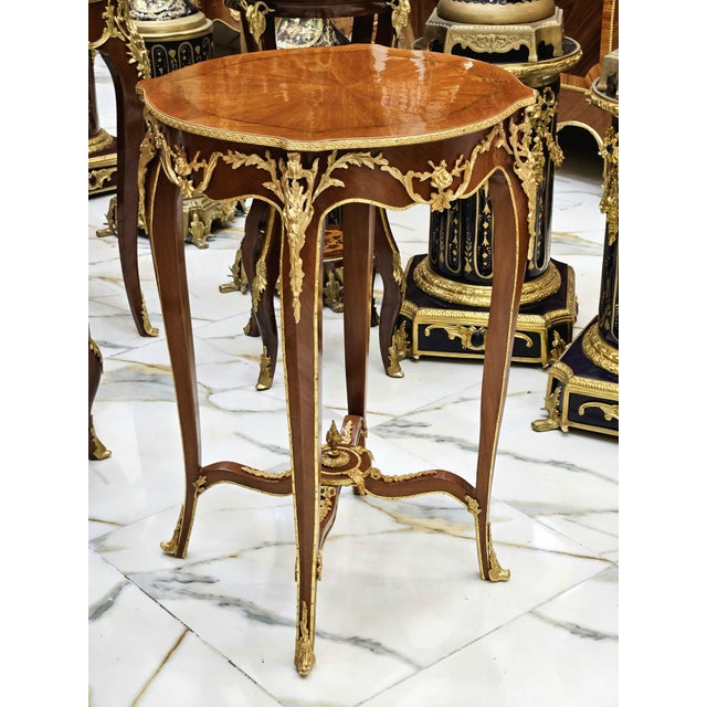 French French Style Wood Side Table For Sale - Image 3 of 4