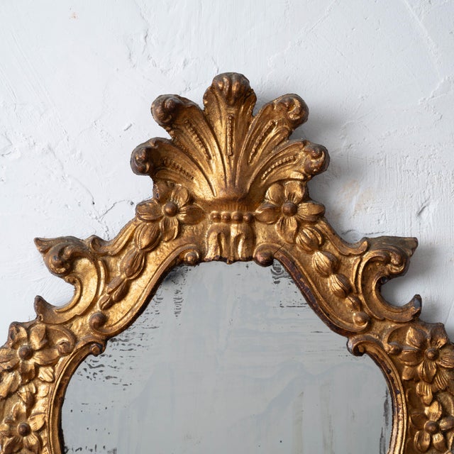 Baroque Italian Baroque Giltwood Mirror, C. 1800 For Sale - Image 3 of 9