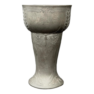 Signed Kayserzinn Art Nouveau Vase Designed by Hugo Leven.