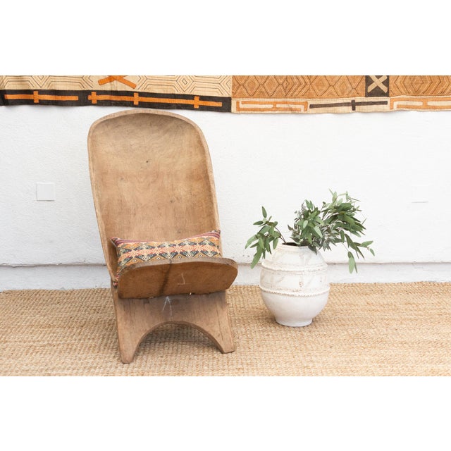 Brown African Farmhouse Folding Stargazer Chair For Sale - Image 8 of 8
