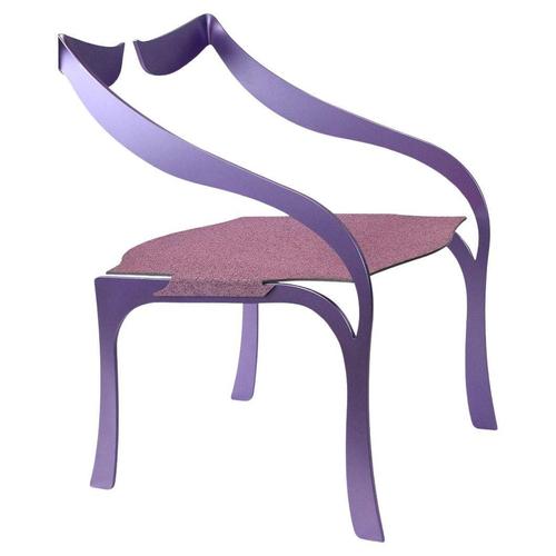Purple Break Armchair by WM Metal Design For Sale - Image 6 of 6