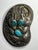 Vintage Native American, Claw Turquoise and Sterling Silver Belt Buckle For Sale - Image 10 of 10