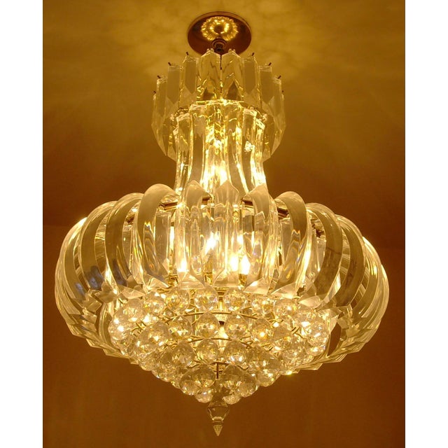 1970s Contemporary Lucite and Metal Chandelier For Sale In Washington DC - Image 6 of 13