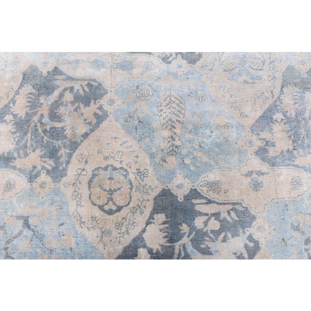 Indian Antique North Indian Botanical Wool Rug For Sale - Image 3 of 10