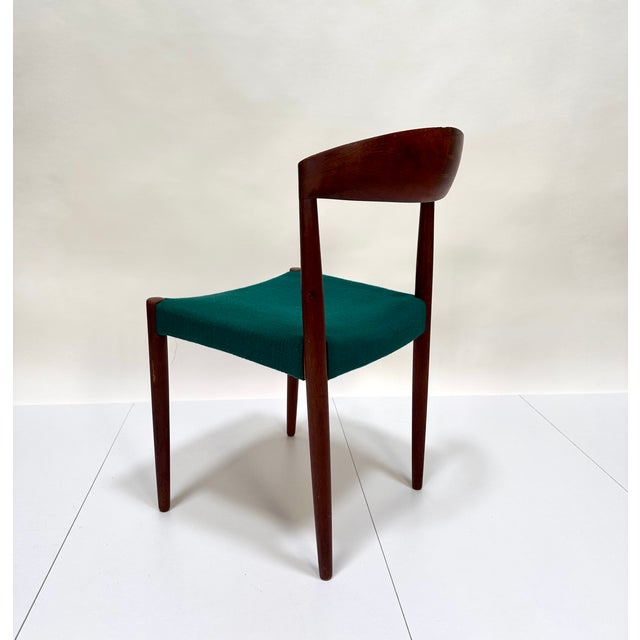 Side Chair in Teak with Wool Upholstery by Knud Andersen for JCA Jensen, Denmark, 1960s For Sale - Image 6 of 14