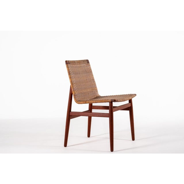 Vintage Teak and Rattan Chair by Jørgen Høj for Thorald Madsen, 1950s For Sale - Image 10 of 16