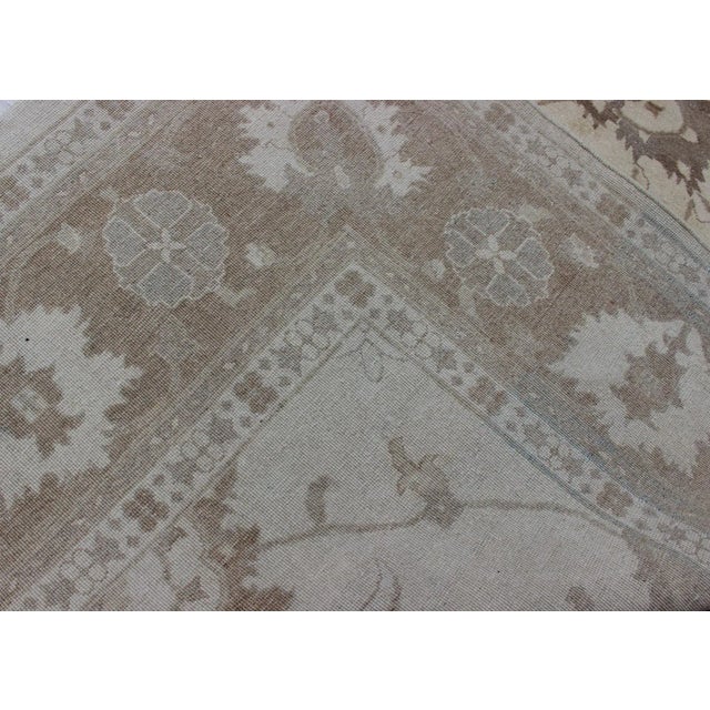 1990s Earth Tone Rug by Keivan Woven Arts in Brown and Cream For Sale - Image 5 of 12