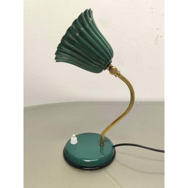 Mid-Century Modern Vintage Table Lamp with Adjustable Dome, 1950s For Sale - Image 3 of 16
