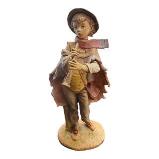 Vintage Fontanini 1983 Flute Player Nativity Figurine For Sale