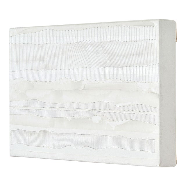 Achromatic Aura 4, Acrylic and Thread on Canvas by Aislinn Janek For Sale