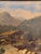 Dark Green 19th Century Oil "Fishing by the Lodge" For Sale - Image 8 of 9