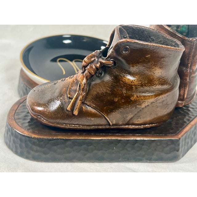 Vintage Bronzed Baby Shoe Display For Sale In Los Angeles - Image 6 of 10