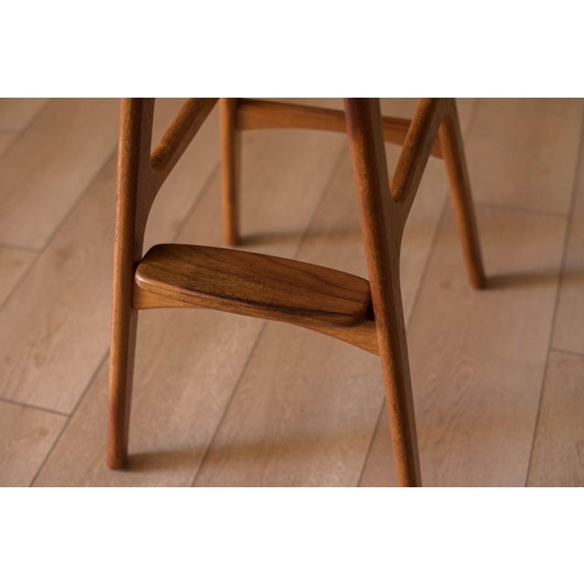 Black Vintage Danish Teak Bar Stool by Erik Buch for o.d. Mobler For Sale - Image 8 of 10