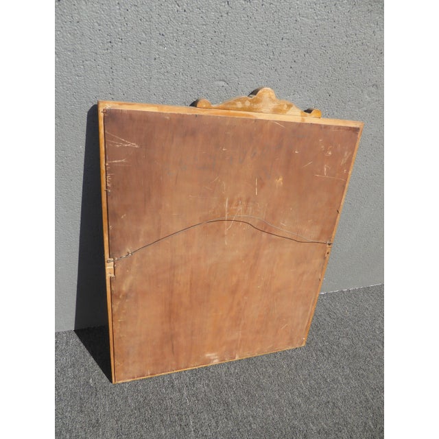 Vintage French Country Aged Wall Mantle Mirror W Aged Mirror For Sale - Image 11 of 12