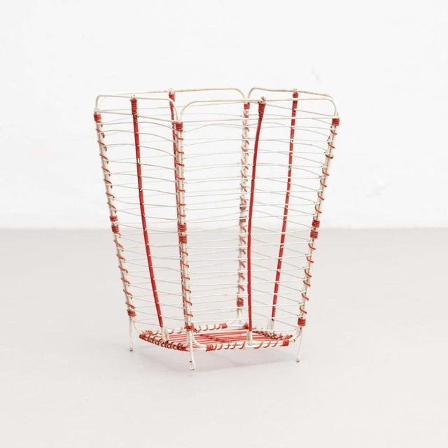 Metal Paper Bin, 1950s For Sale - Image 3 of 13