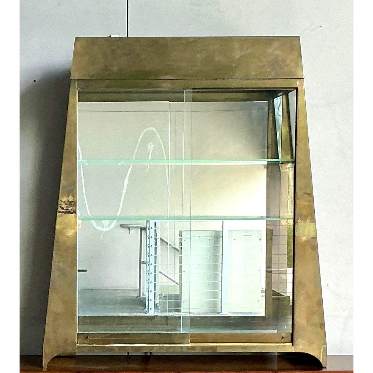 Vintage Boho Brass Tabletop Etagere — additional photo 8
