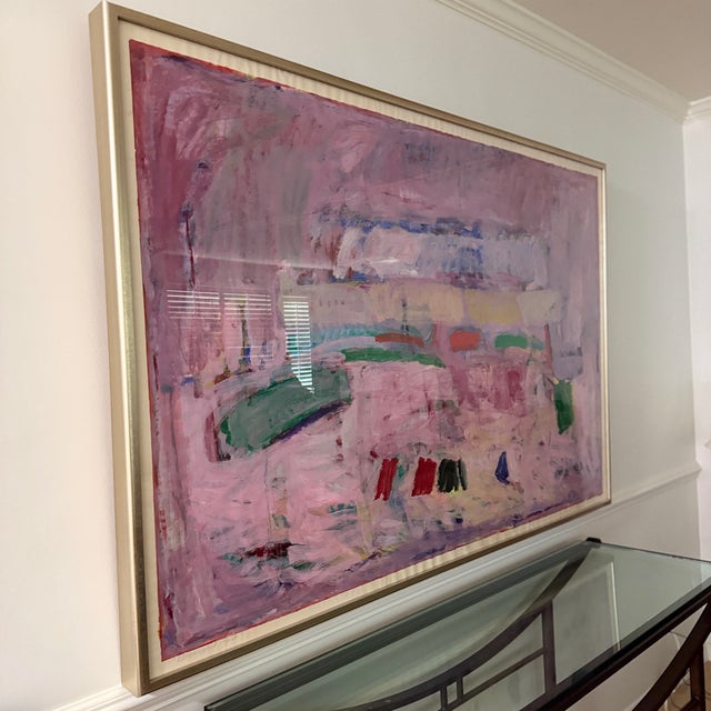 Signed, Oversized Edith Kuhnle Abstract Titled Cleveland Park For Sale - Image 9 of 10