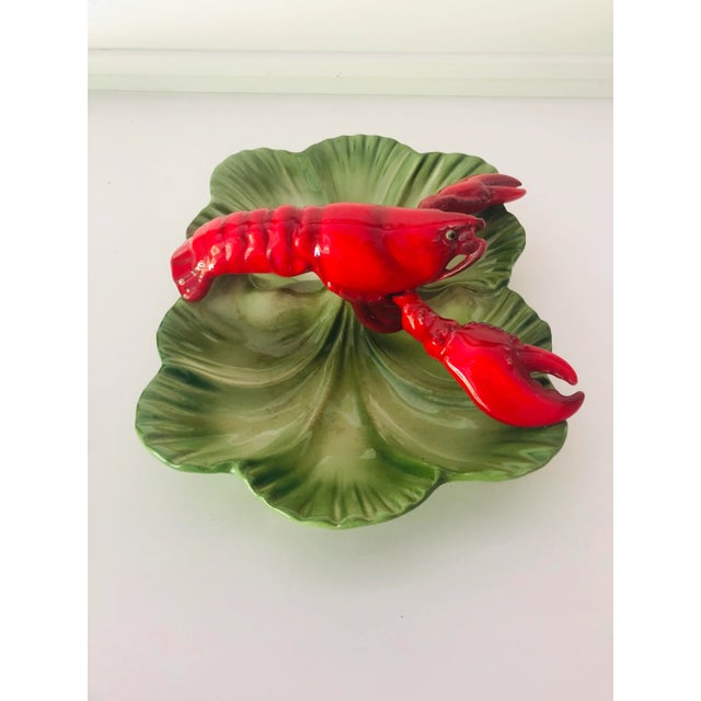 Midcentury Brad Keeler California Pottery 2 Section Divided Lobster Dish /Tray For Sale - Image 4 of 8