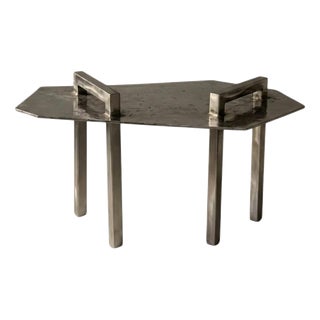 Ondulae Coffee Table in Stainless Steel by Metalmorphosis Studio For Sale