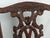 Chippendale Pair of Antique Carved Wood Chippendale Style Side Chairs With Green Brocade Seats For Sale - Image 3 of 18