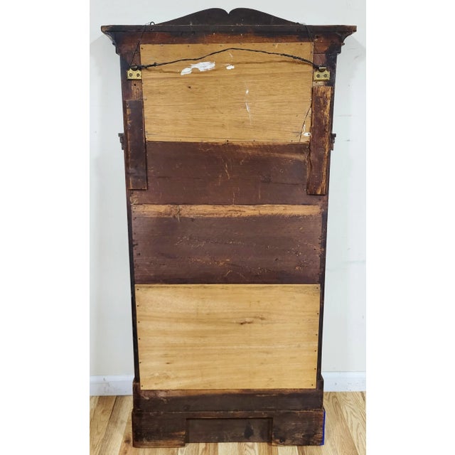 German 19th C Biedermeier Carved & Seaweed Inlaid Wall Mirror For Sale - Image 9 of 10