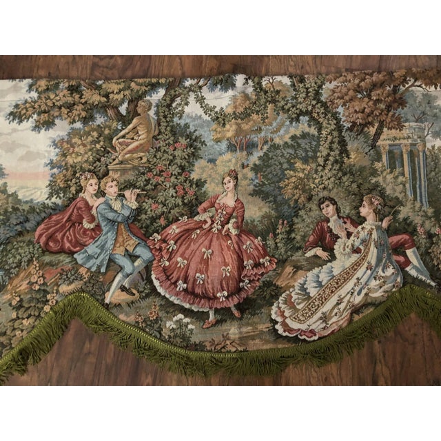 Vintage Court Life Courting Scene Tapestry Valances a Pair Chairish