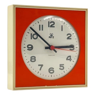 Vintage Wall Clock from Ritz Italora, Italy, 1960s For Sale