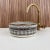 Contemporary Ghlali' 14k Gold Ceramic Bathroom Countertop Round Sink, Handmade For Sale - Image 3 of 6