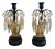Mid 19th Century French Empire Metal Marble and Gilt Ormolu Eagle Crystal Luster Candle Holders - a Pair For Sale