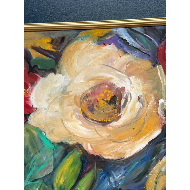 Inger Gremmel, Blommor (Flowers), 1950s, Oil on Panel, Framed For Sale - Image 13 of 18