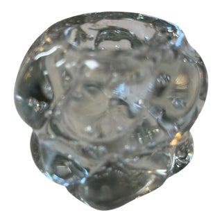 Vintage Bubble Glass Votive Holder For Sale
