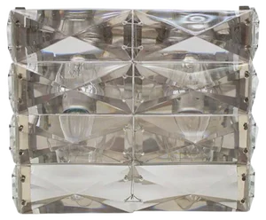 Vintage Austrian Nickel-Plated Crystal Glass Sconce from Bakalowits & Söhne, 1960s