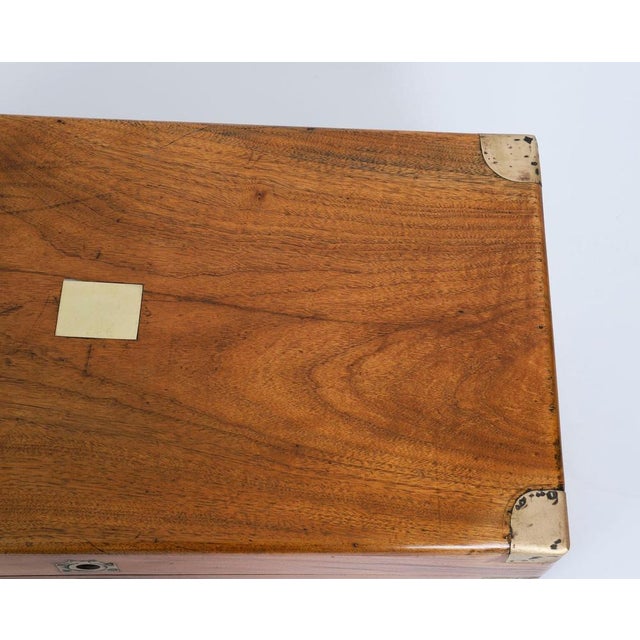 Small Antique Military Campaign Camphorwood Trunk, Early 19th Century For Sale - Image 6 of 18