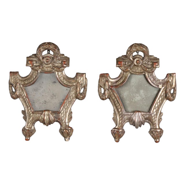 Neoclassical Carved Wood Cartaglories, Set of 2 For Sale